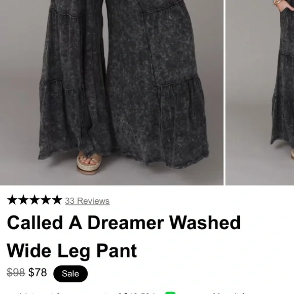 Oli & Hali Charcoal Wide Leg Pants - Picture 7 of 7